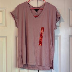 Banana Republic Light Purple V-Neck Tee